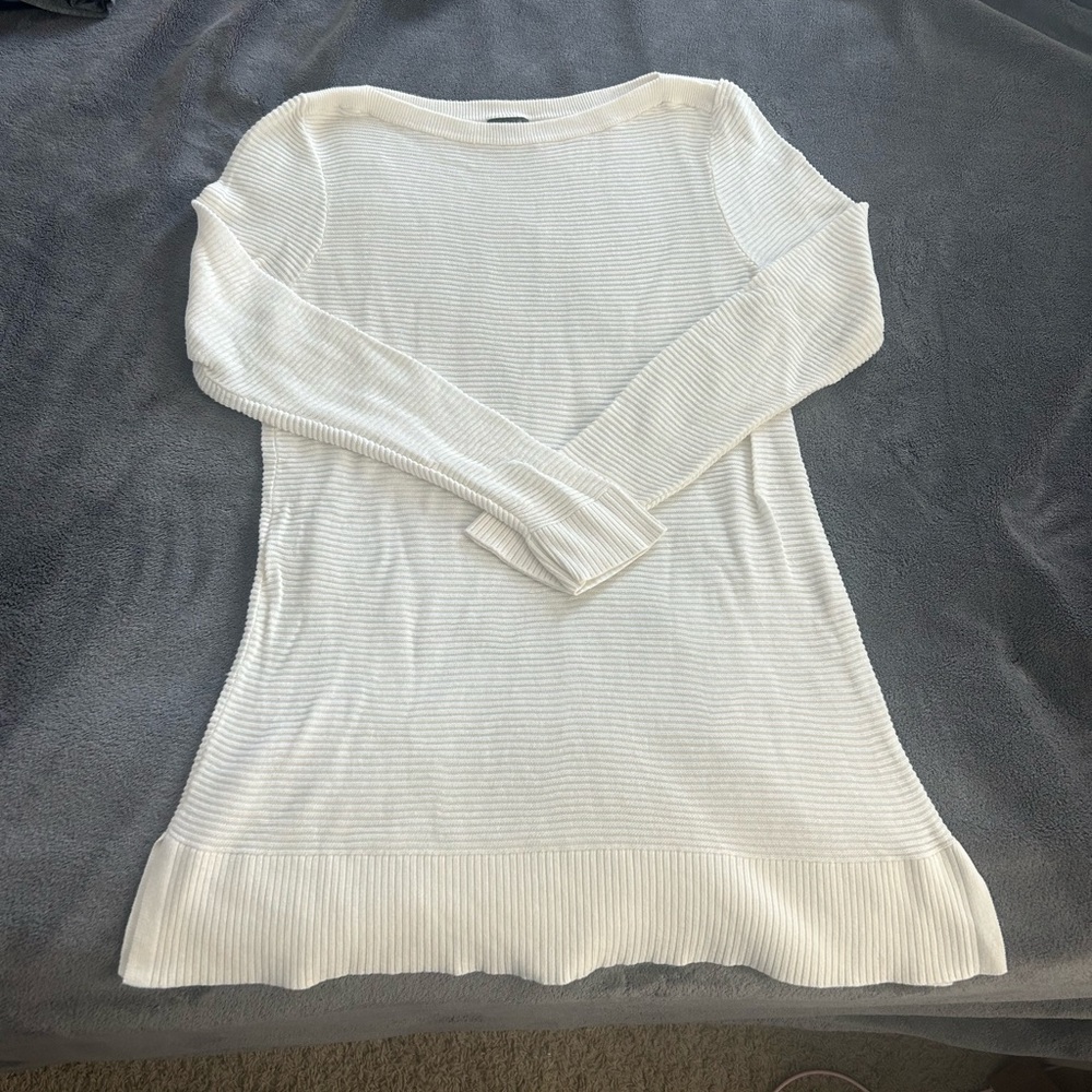 Boatneck tunic length sweater